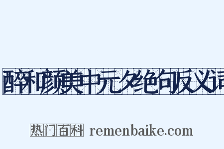 醉和颜美中元夕绝句反义词是什么意思的图片
